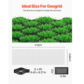 Ground Grid 4-Inch Depth Geocell Grid 17.06x8.86 FT / 5200x2700 mm for Gravel